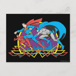 Batman + Superman + Flash Vykort