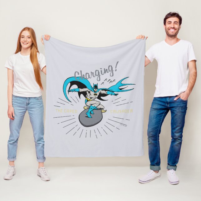 Batman Surfing - Charging! Fleecefilt (På plats)