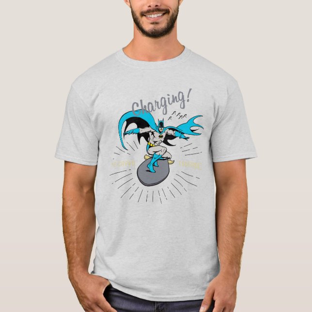 Batman Surfing - Charging! T Shirt (Framsida)