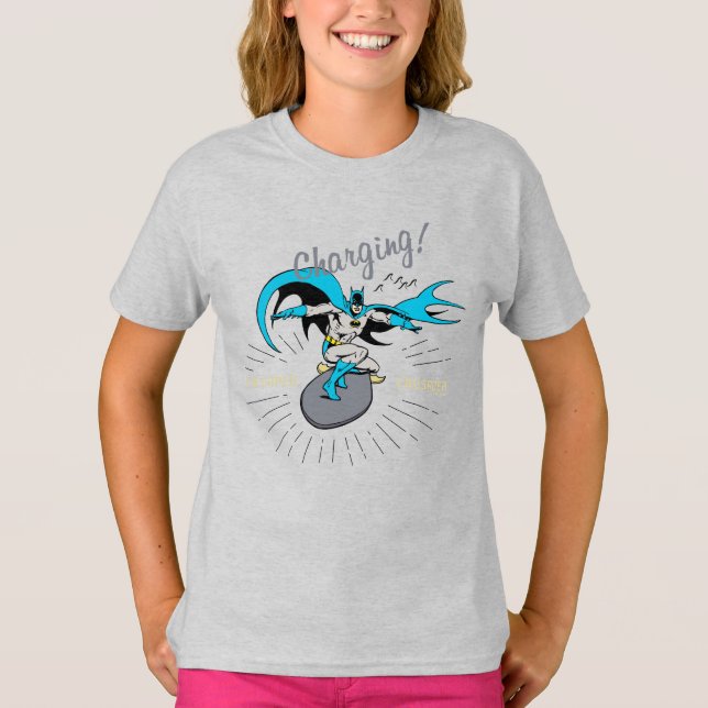 Batman Surfing - Charging! T Shirt (Framsida)