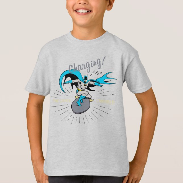 Batman Surfing - Charging! T Shirt (Framsida)