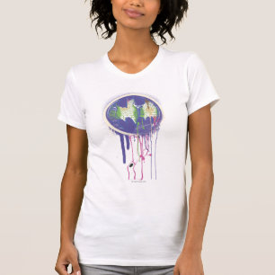 Batman Symbol Circle Lila Logotyp T-shirt