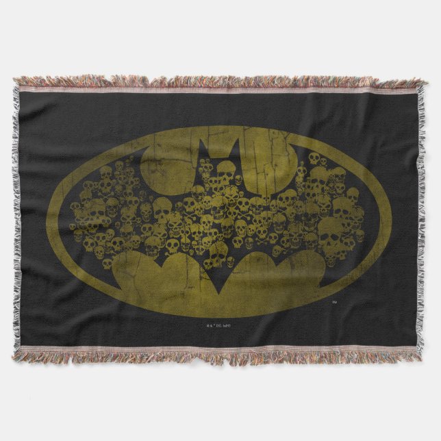 Batman Symbol | Döskallar i Fladdermus Logotyp Filt (Framsidan)