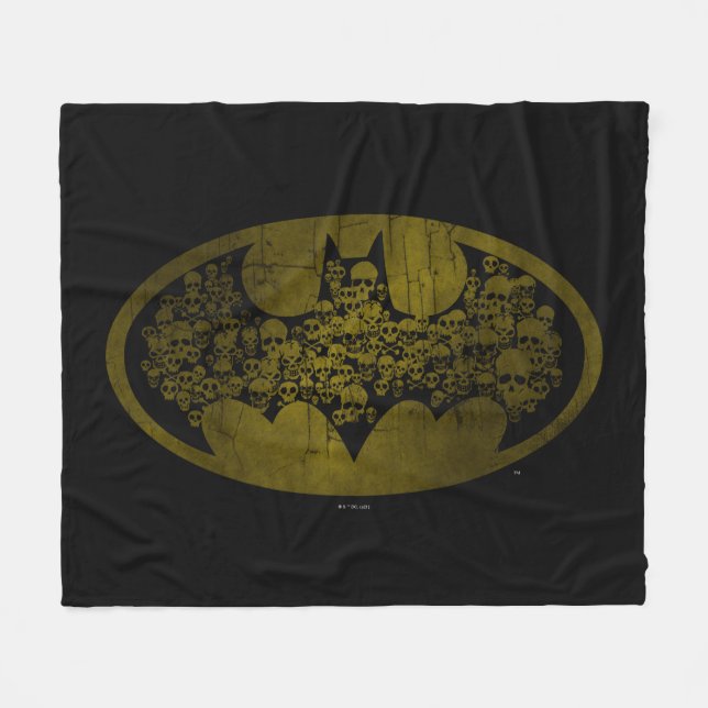 Batman Symbol | Döskallar i Fladdermus Logotyp Fleecefilt (Framsidan (Horisontell))