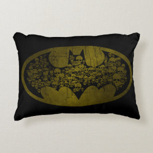 Batman Symbol Döskallar i Fladdermus Logotyp Prydnadskudde