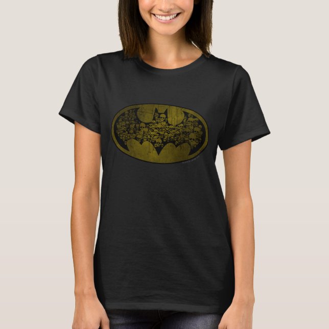 Batman Symbol | DÖSKALLAR i FLADDERMUS LOGOTYP T Shirt (Framsida)