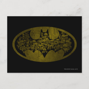 Batman Symbol DÖSKALLAR i FLADDERMUS LOGOTYP Vykort
