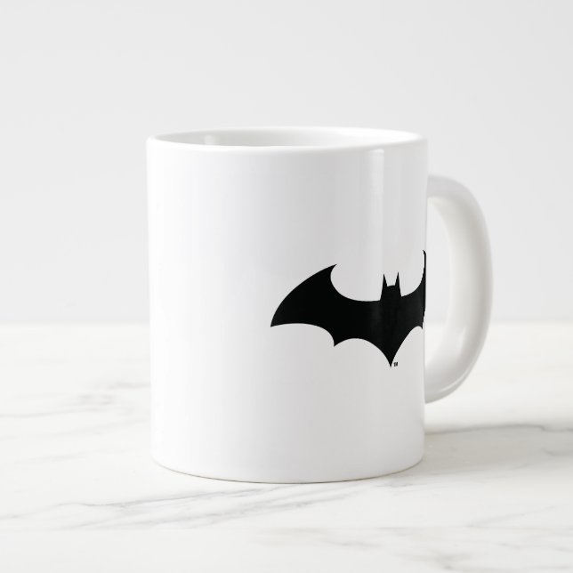 Batman Symbol | Enkel Fladdermus Silhouette-Logoty Jumbo Mugg (Framsida höger)