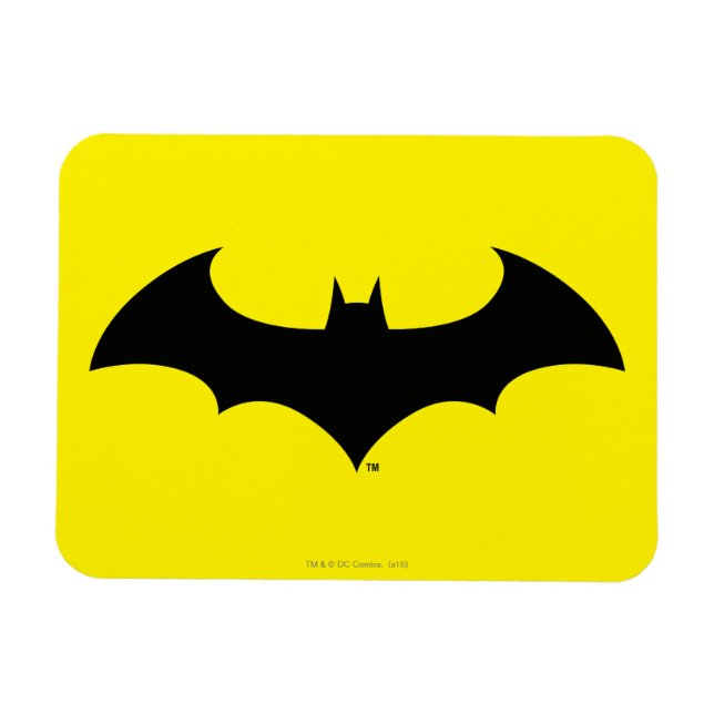 Batman Symbol | Enkel Fladdermus Silhouette-Logoty Magnet (Horisontell)