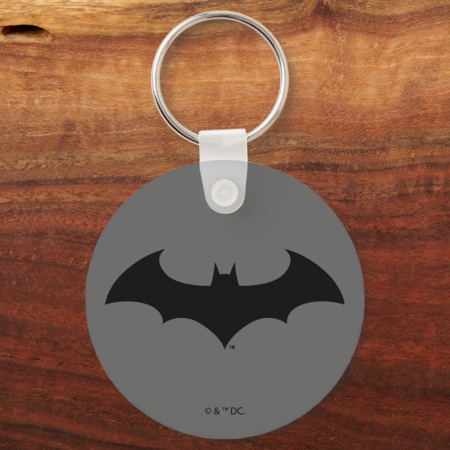 Batman Symbol | Enkel Fladdermus Silhouette-Logoty Nyckelring (Framsida)