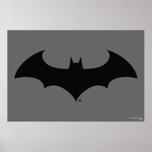 Batman Symbol Enkel Fladdermus Silhouette-Logoty Poster