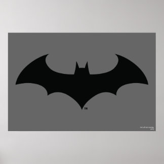 Batman Symbol | Enkel Fladdermus Silhouette-Logoty Poster
