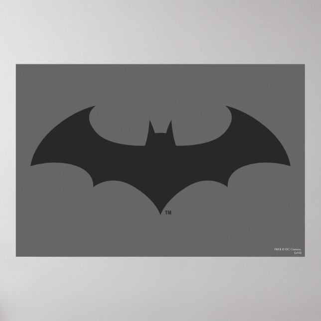 Batman Symbol | Enkel Fladdermus Silhouette-Logoty Poster (Framsidan)
