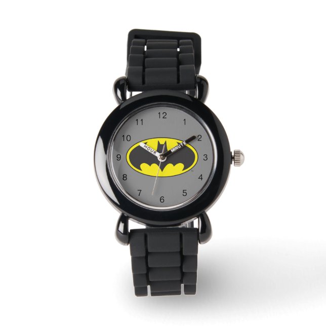 Batman Symbol | Fladdermus Oval Logotyp Armbandsur (Framsida)