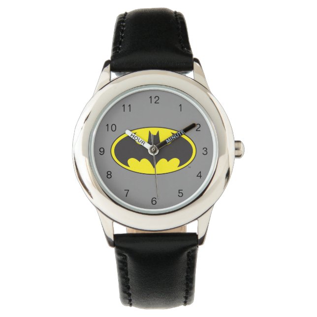 Batman Symbol | Fladdermus Oval Logotyp Armbandsur (Framsida)