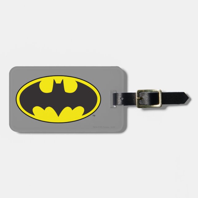 Batman Symbol | Fladdermus Oval Logotyp Bagagebricka (Horisontell Framsida)