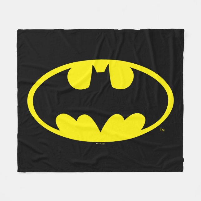 Batman Symbol | Fladdermus Oval Logotyp Fleecefilt (Framsidan (Horisontell))