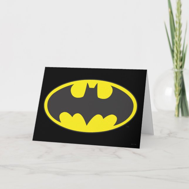 Batman Symbol | Fladdermus Oval Logotyp Kort (Framsida)
