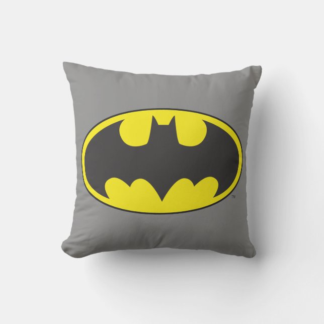 Batman Symbol | Fladdermus Oval Logotyp Kudde (Framsida)