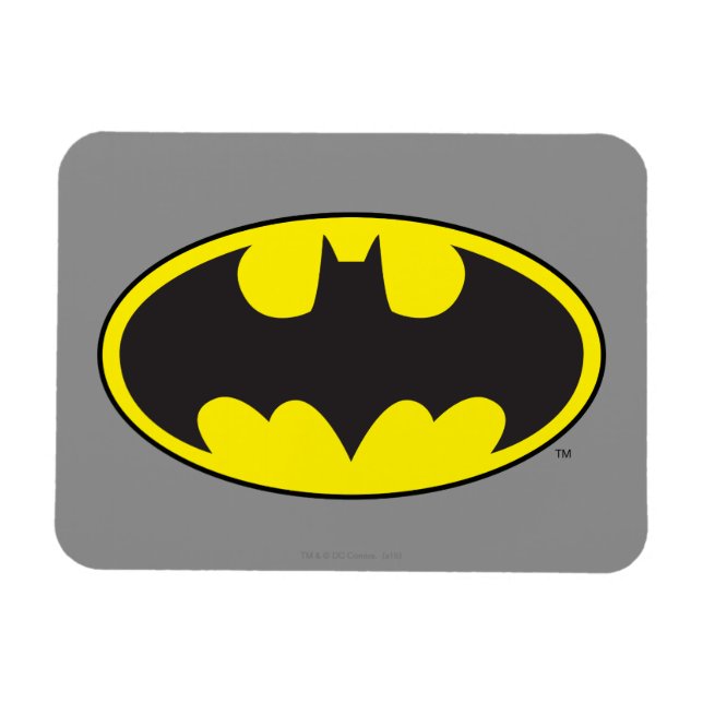 Batman Symbol | Fladdermus Oval Logotyp Magnet (Horisontell)