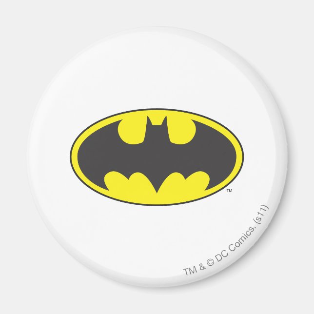 Batman Symbol | Fladdermus Oval Logotyp Magnet (Framsidan)