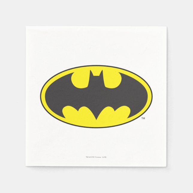 Batman Symbol | Fladdermus Oval Logotyp Pappersservett (Framsidan)