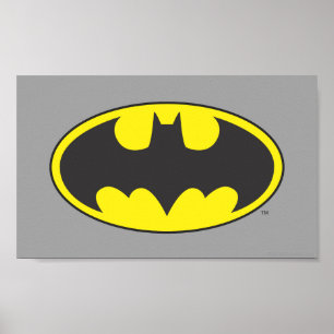 Batman Symbol Fladdermus Oval Logotyp Poster