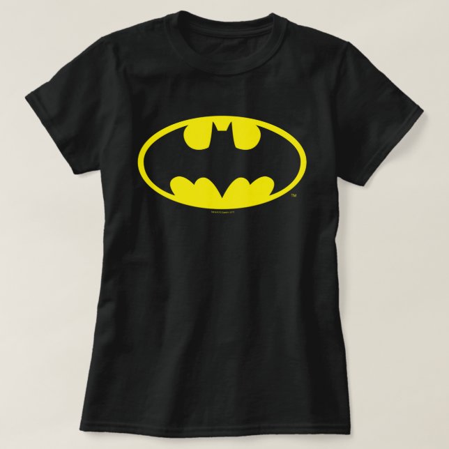 Batman Symbol | Fladdermus Oval Logotyp Tee Shirt (Design framsida)