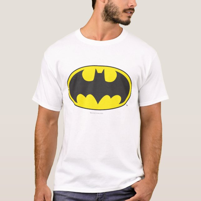 Batman Symbol | Fladdermus Oval Logotyp Tee Shirt (Framsida)