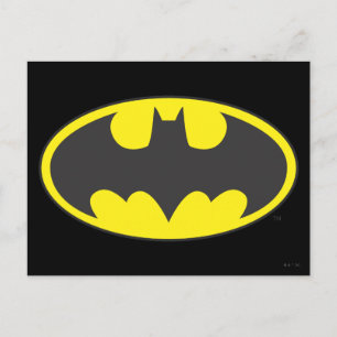 Batman Symbol Fladdermus Oval Logotyp Vykort