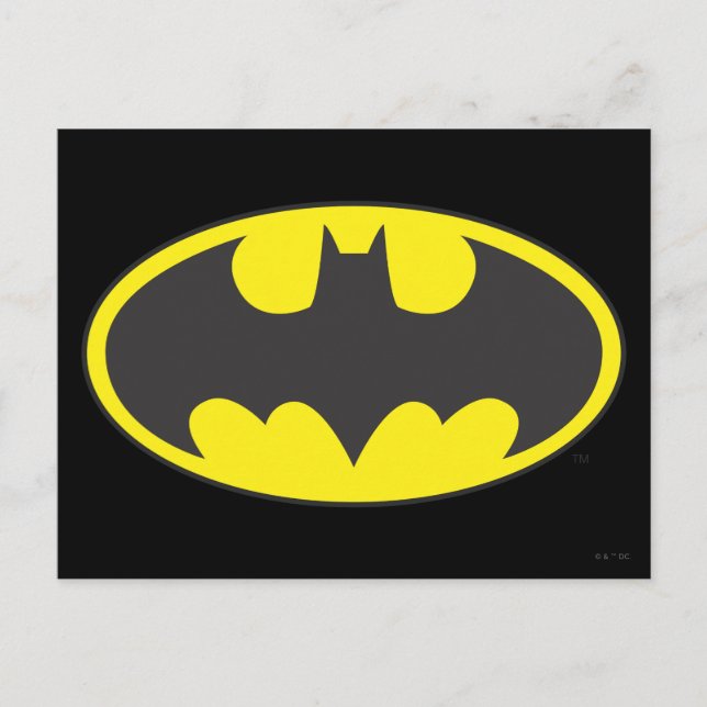 Batman Symbol | Fladdermus Oval Logotyp Vykort (Framsida)