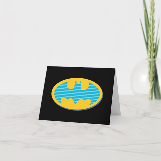 Batman | Symbol för cyan Rand Anteckningskort (Framsida)