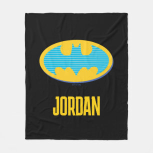 Batman Symbol för cyan Rand Fleecefilt
