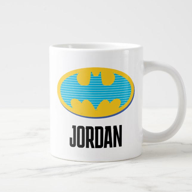 Batman | Symbol för cyan Rand Jumbo Mugg (Höger)