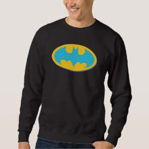 Batman   Symbol för cyan Rand Lång Ärmad Tröja