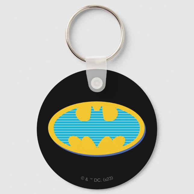 Batman | Symbol för cyan Rand Nyckelring (Framsida)