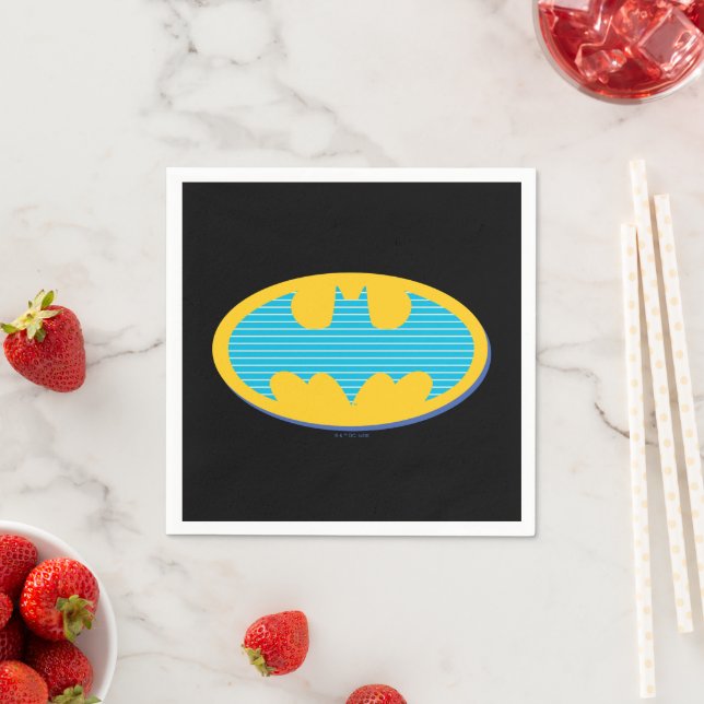 Batman | Symbol för cyan Rand Pappersservett (Insitu)
