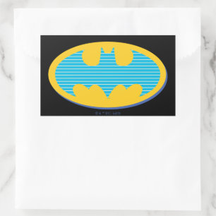 Batman Symbol för cyan Rand Rektangulärt Klistermärke
