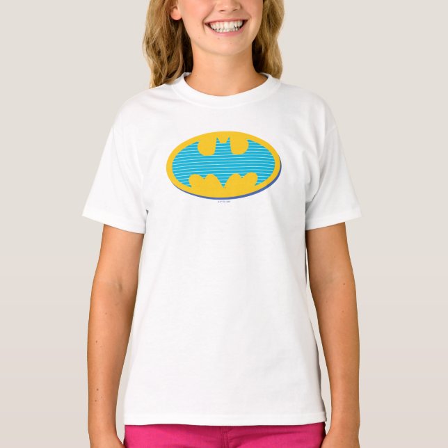 Batman | Symbol för cyan Rand T Shirt (Framsida)