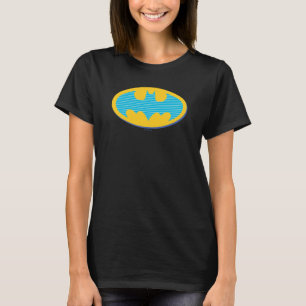 Batman   Symbol för cyan Rand T Shirt