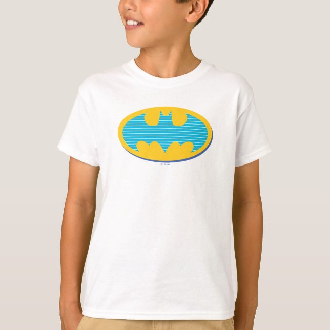 Batman | Symbol för cyan Rand T Shirt (Framsida)