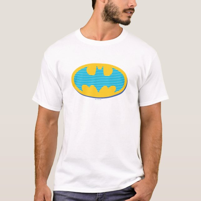 Batman | Symbol för cyan Rand T Shirt (Framsida)