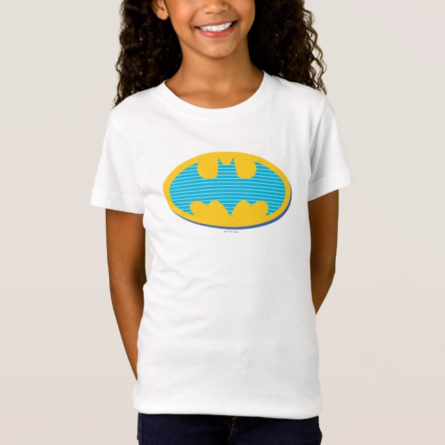 Batman | Symbol för cyan Rand T Shirt (Framsida)