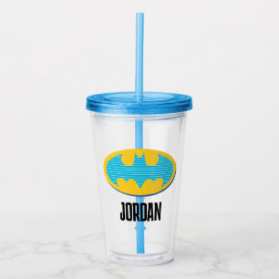 Batman Symbol för cyan Rand Take Away Mugg