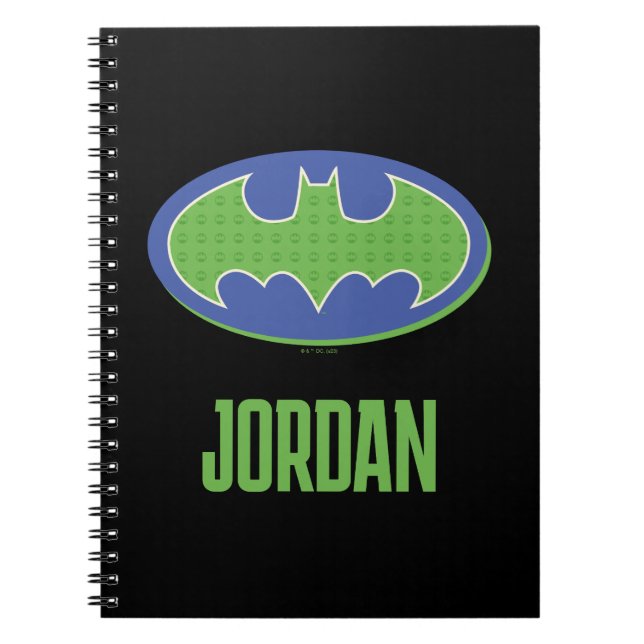 Batman | Symbol för Lila och Grönt Anteckningsbok (Framsidan)