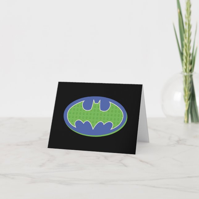 Batman | Symbol för Lila och Grönt Anteckningskort (Framsida)