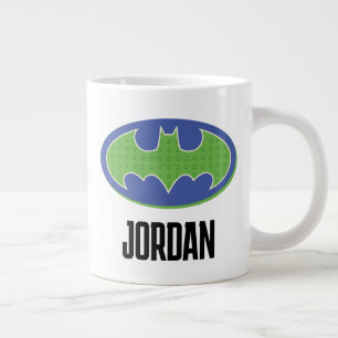 Batman Symbol för Lila och Grönt Jumbo Mugg