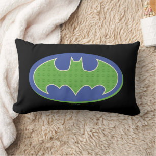 Batman Symbol för Lila och Grönt Lumbarkudde