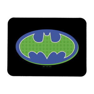 Batman Symbol för Lila och Grönt Magnet