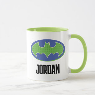 Batman Symbol för Lila och Grönt Mugg
